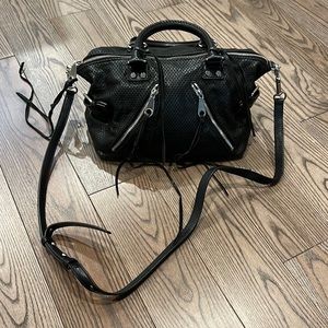 Rebecca Minkoff - Black leather purse with tassels